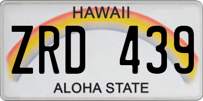 HI license plate ZRD439