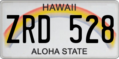 HI license plate ZRD528
