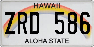 HI license plate ZRD586