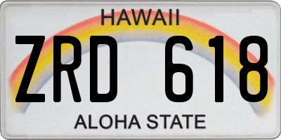 HI license plate ZRD618