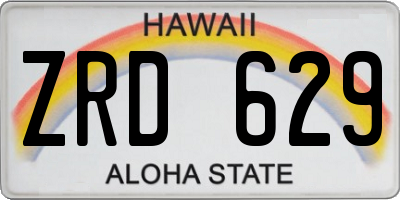 HI license plate ZRD629