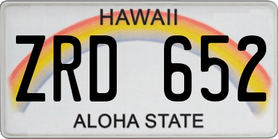 HI license plate ZRD652