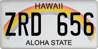 HI license plate ZRD656