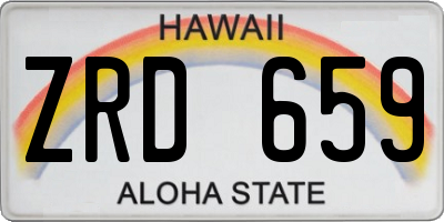 HI license plate ZRD659