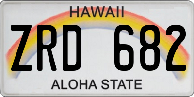 HI license plate ZRD682