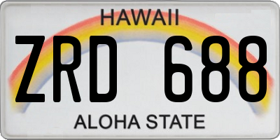 HI license plate ZRD688