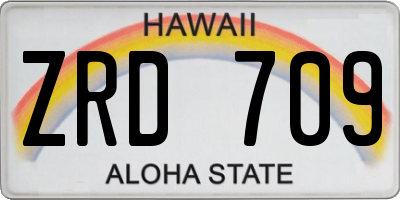 HI license plate ZRD709