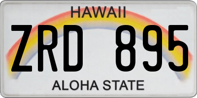 HI license plate ZRD895