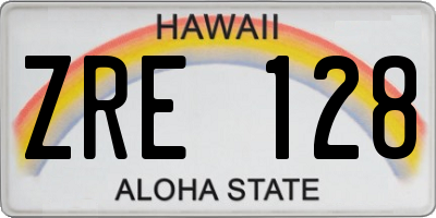 HI license plate ZRE128