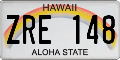 HI license plate ZRE148