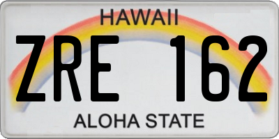 HI license plate ZRE162