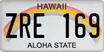 HI license plate ZRE169