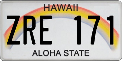 HI license plate ZRE171