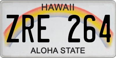 HI license plate ZRE264