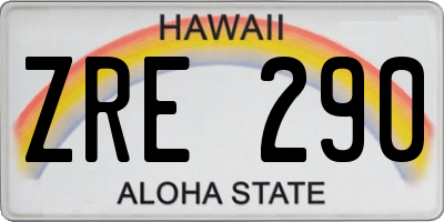 HI license plate ZRE290