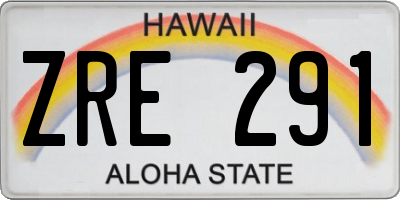 HI license plate ZRE291