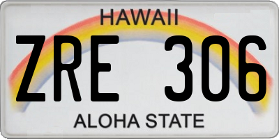 HI license plate ZRE306