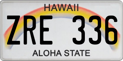HI license plate ZRE336