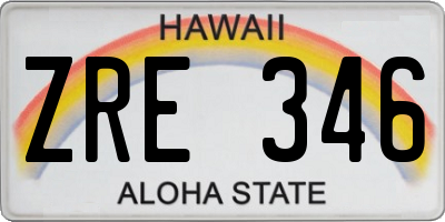 HI license plate ZRE346