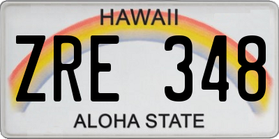 HI license plate ZRE348