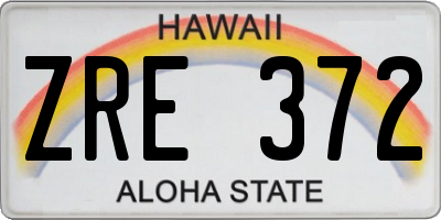 HI license plate ZRE372