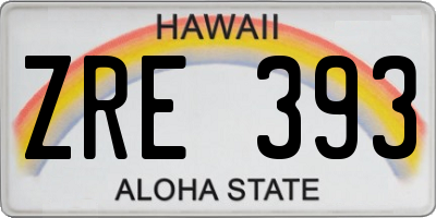 HI license plate ZRE393