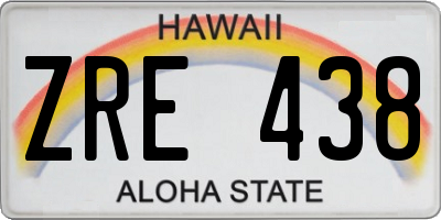 HI license plate ZRE438