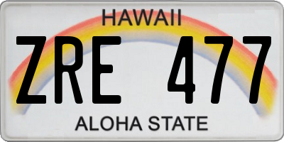 HI license plate ZRE477