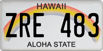 HI license plate ZRE483