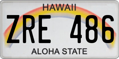 HI license plate ZRE486