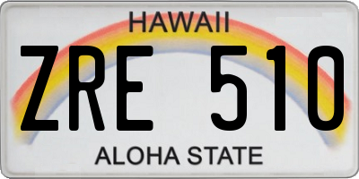 HI license plate ZRE510