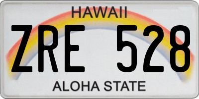 HI license plate ZRE528