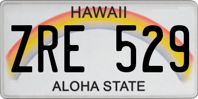 HI license plate ZRE529