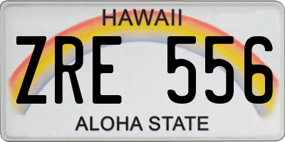 HI license plate ZRE556