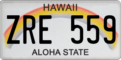 HI license plate ZRE559