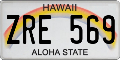 HI license plate ZRE569