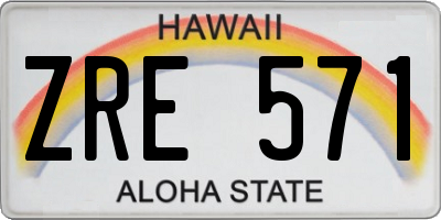 HI license plate ZRE571
