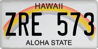 HI license plate ZRE573