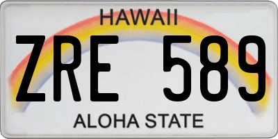 HI license plate ZRE589