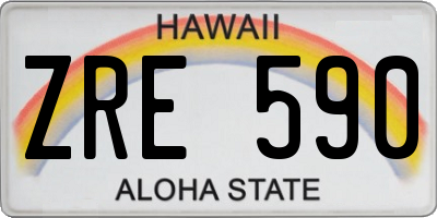 HI license plate ZRE590