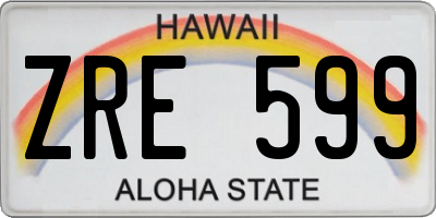 HI license plate ZRE599