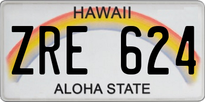 HI license plate ZRE624