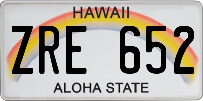 HI license plate ZRE652
