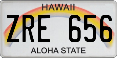 HI license plate ZRE656