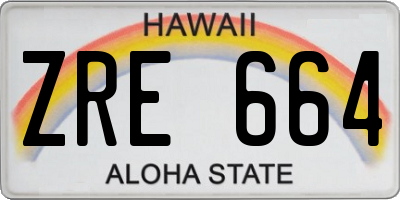 HI license plate ZRE664