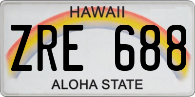 HI license plate ZRE688