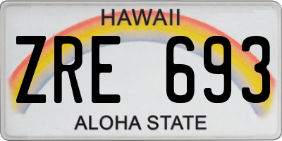 HI license plate ZRE693