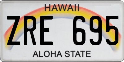 HI license plate ZRE695
