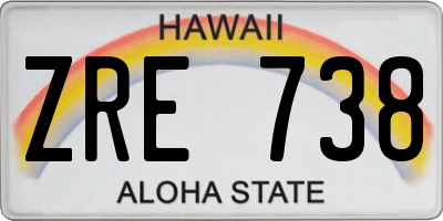 HI license plate ZRE738