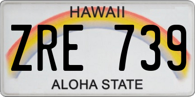 HI license plate ZRE739